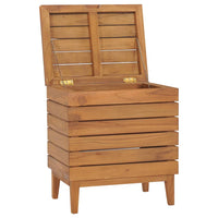 Thumbnail for Wäschekorb 40×30×45 cm Teak Massivholz