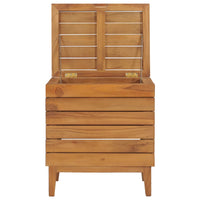 Thumbnail for Wäschekorb 40×30×45 cm Teak Massivholz