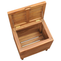 Thumbnail for Wäschekorb 40×30×45 cm Teak Massivholz
