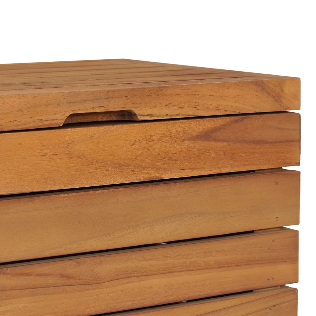 Wäschekorb 40×30×45 cm Teak Massivholz