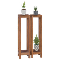 Thumbnail for Pflanzenständer 2-tlg. 25x25x100 cm Teak Massivholz