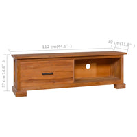 Thumbnail for TV-Schrank 112x30x37 cm Massivholz Teak