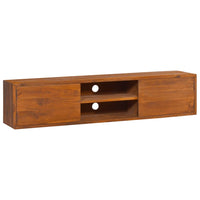 Thumbnail for Wand-TV-Schrank 135x30x30 cm Teak Massivholz