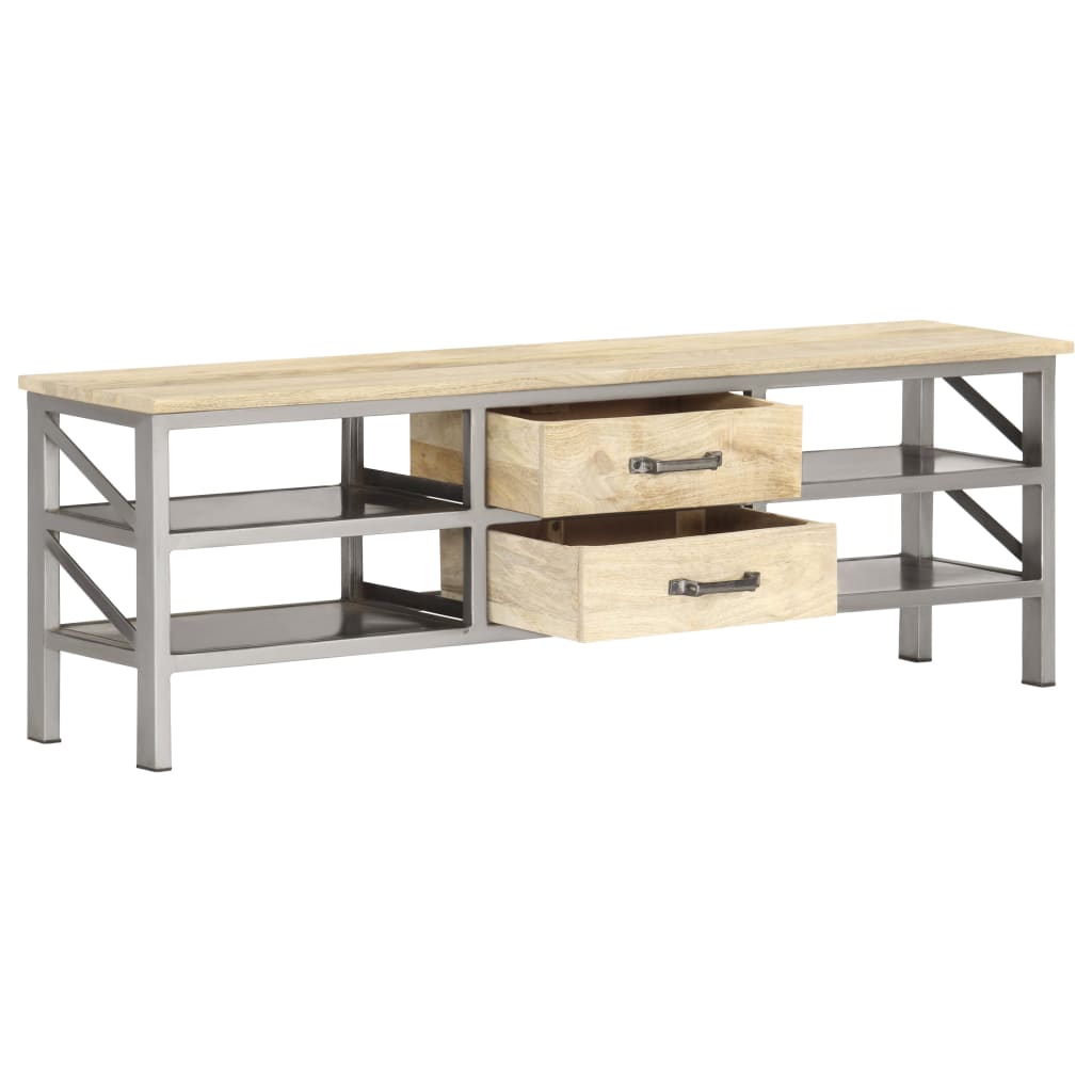 TV-Schrank 120 x 30 x 40 cm Massivholz Mango