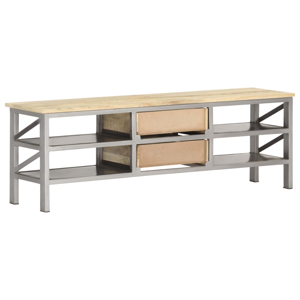 TV-Schrank 120 x 30 x 40 cm Massivholz Mango