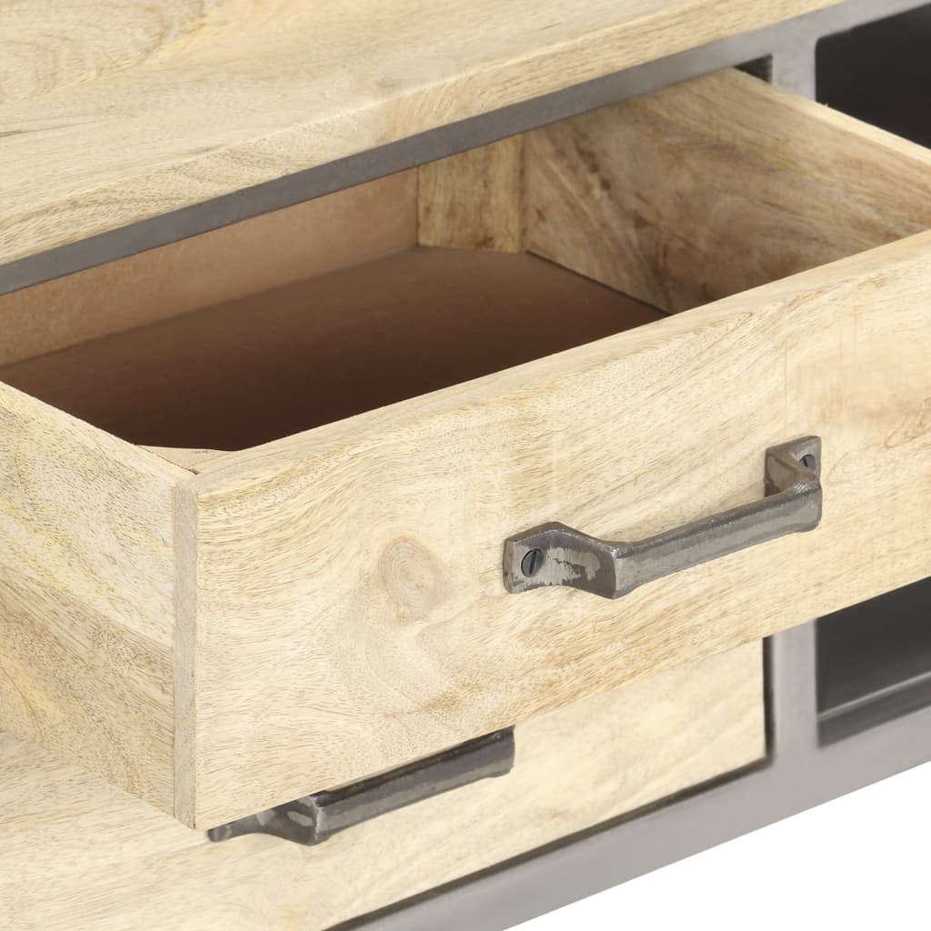 TV-Schrank 120 x 30 x 40 cm Massivholz Mango