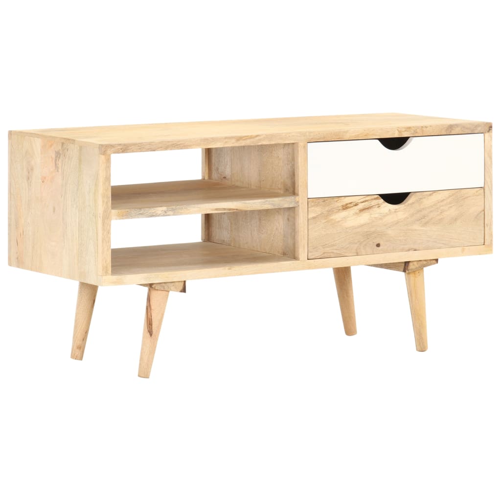 TV-Schrank 90 x 35 x 45 cm Massivholz Mango