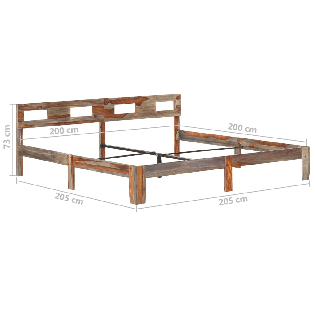 Massivholzbett Palisander 200x200 cm