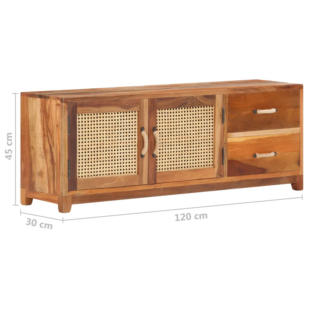 TV-Schrank 120x30x45 cm Altholz Massiv