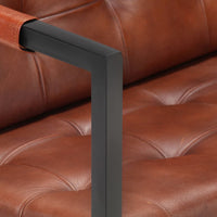 Thumbnail for 2-Sitzer-Sofa Braun Echtes Ziegenleder