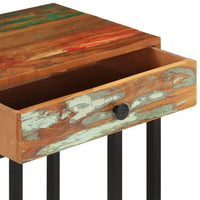 Thumbnail for Beistelltisch U-Form 45x30x61 cm Recyceltes Massivholz