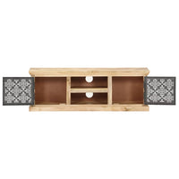 Thumbnail for TV-Schrank mit Stahltüren 120x30x40 cm Mango Massivholz