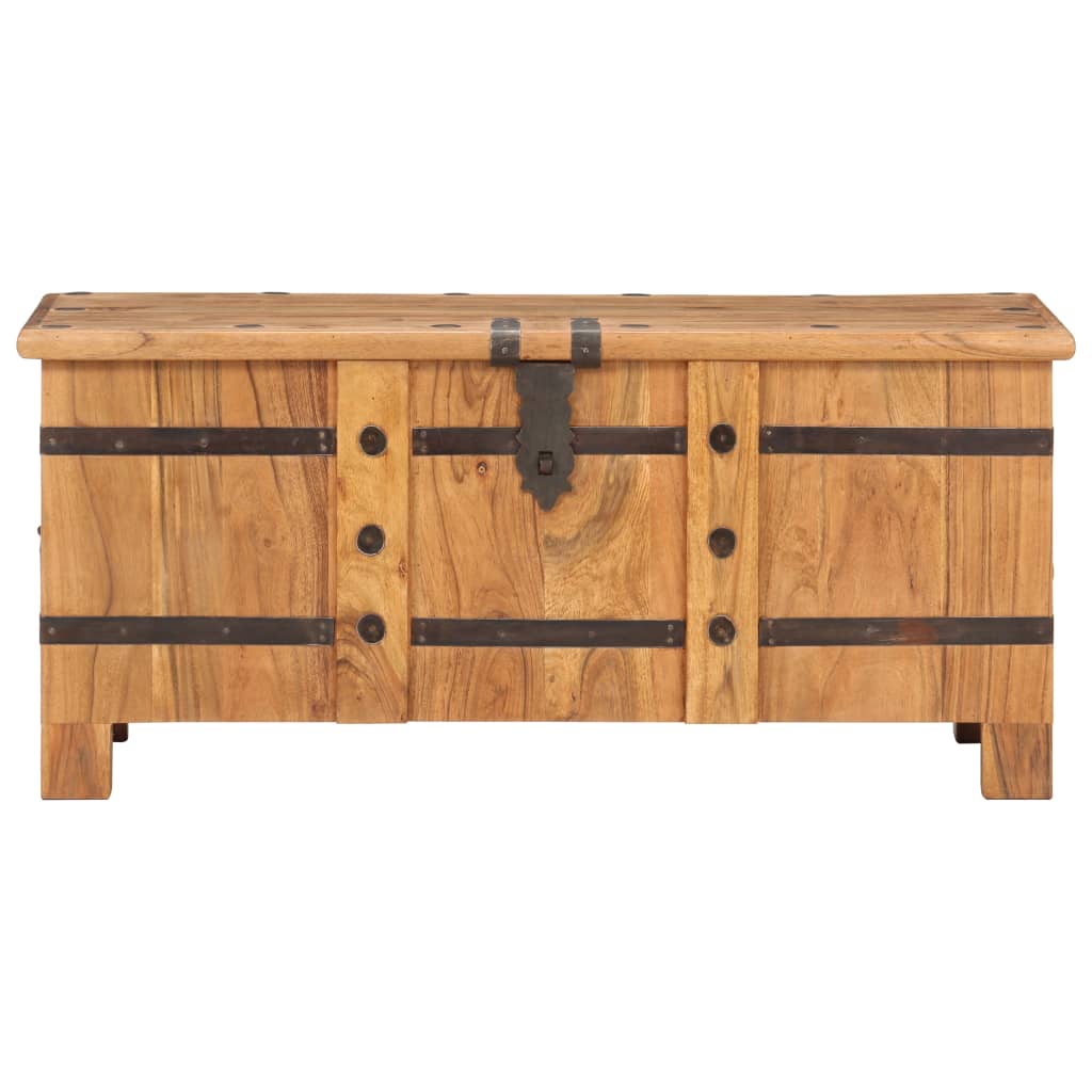 Truhe 90x40x40 cm Akazie Massivholz