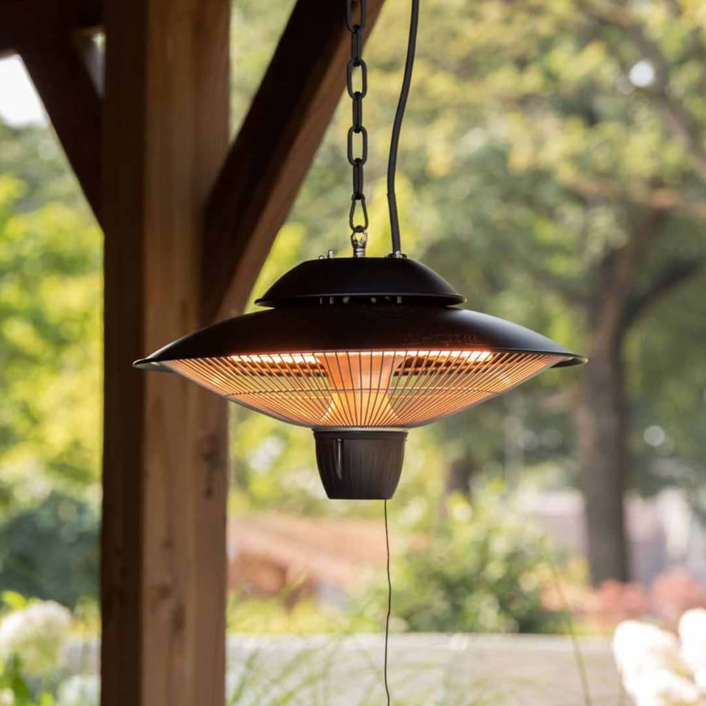 Sunred Deckenheizstrahler Barcelona 1500 W Halogen Schwarz