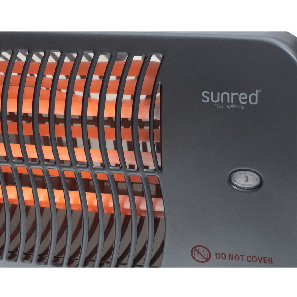 Sunred Wandheizstrahler Lugo 2000 W Quarz Grau