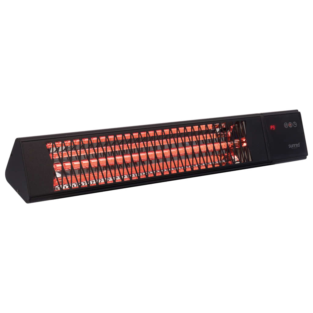 Sunred Wandheizstrahler Royal Diamond Rotgold-Karbon 2500W Schwarz
