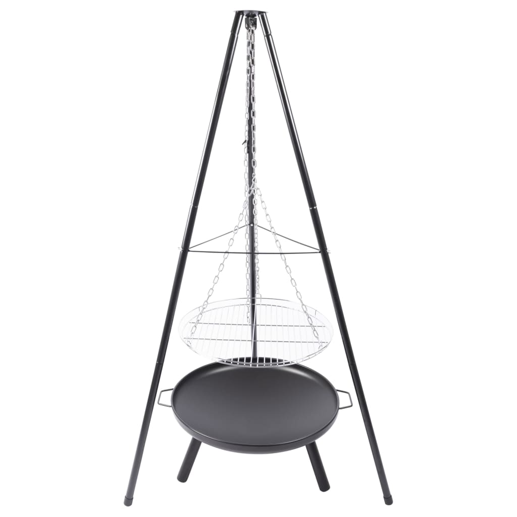 RedFire Schwenkgrill mit Dreibein und Feuerschale 50 cm Schwarz