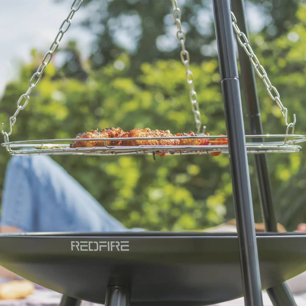 RedFire Schwenkgrill mit Dreibein und Feuerschale 50 cm Schwarz
