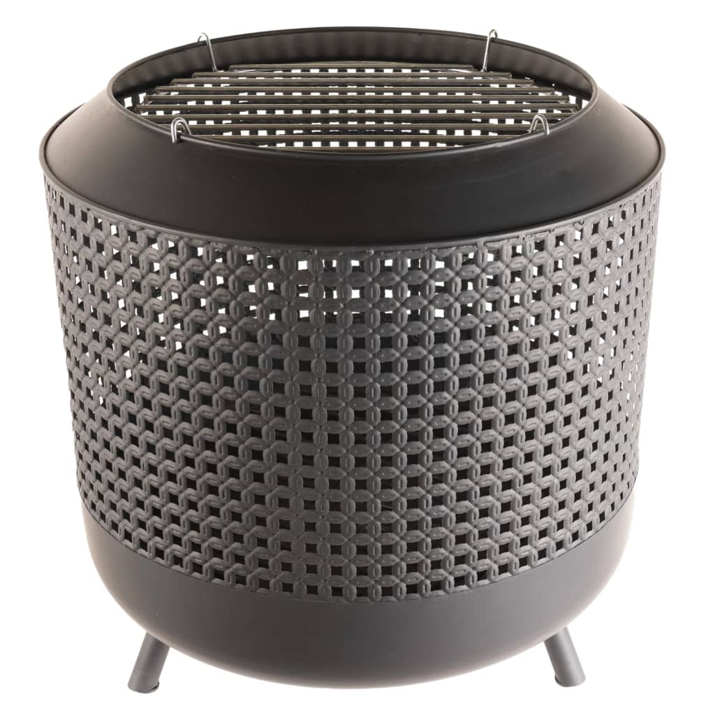 RedFire Feuerkorb mit Grill Midland Schwarz