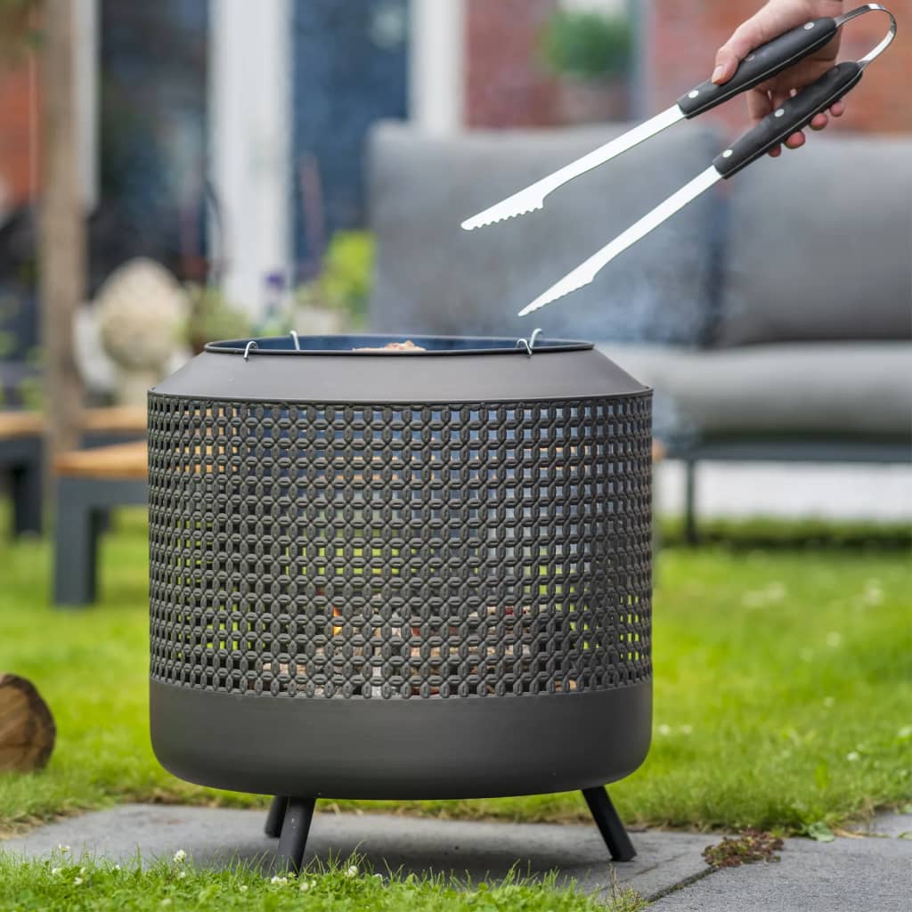 RedFire Feuerkorb mit Grill Midland Schwarz