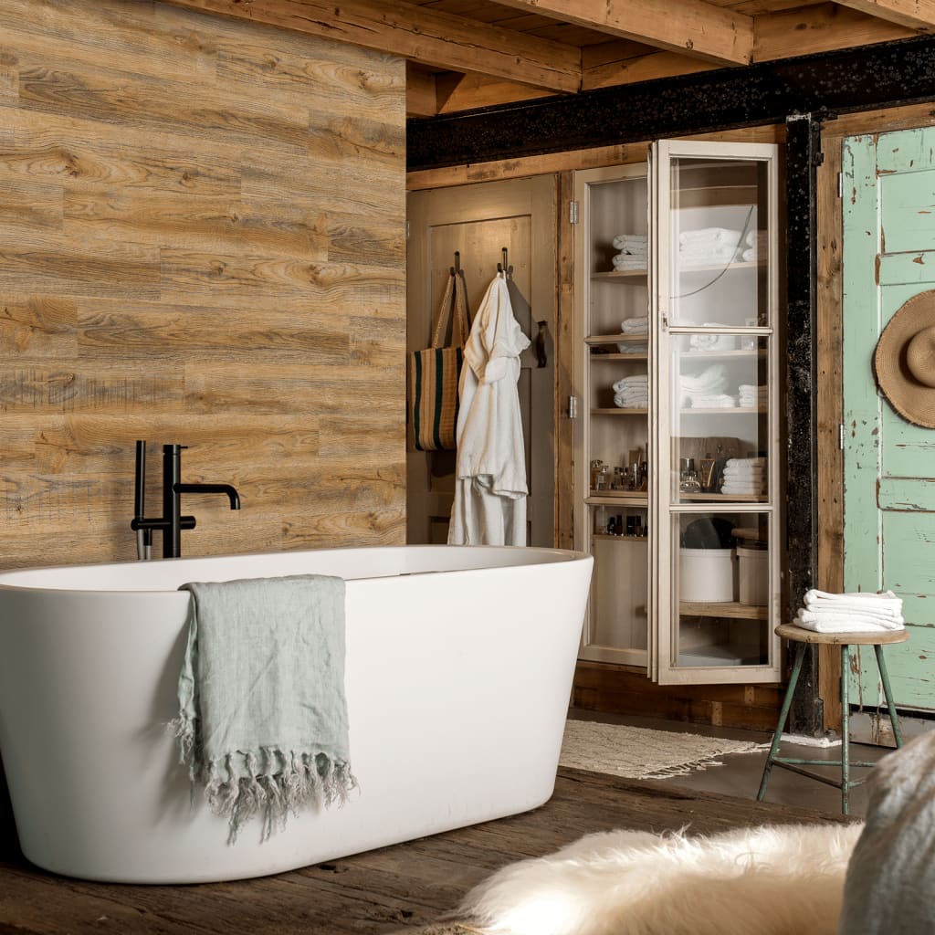 WallArt Paneele Holzoptik Altholz Eiche Vintage-Braun