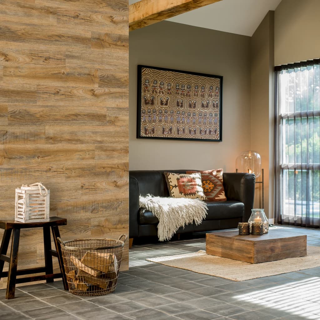 WallArt Paneele Holzoptik Altholz Eiche Vintage-Braun