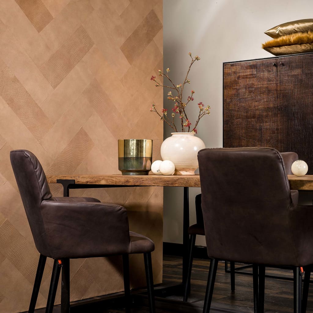 WallArt Leder-Wandpaneele Salisbury 16 Stk. Sand-Beige