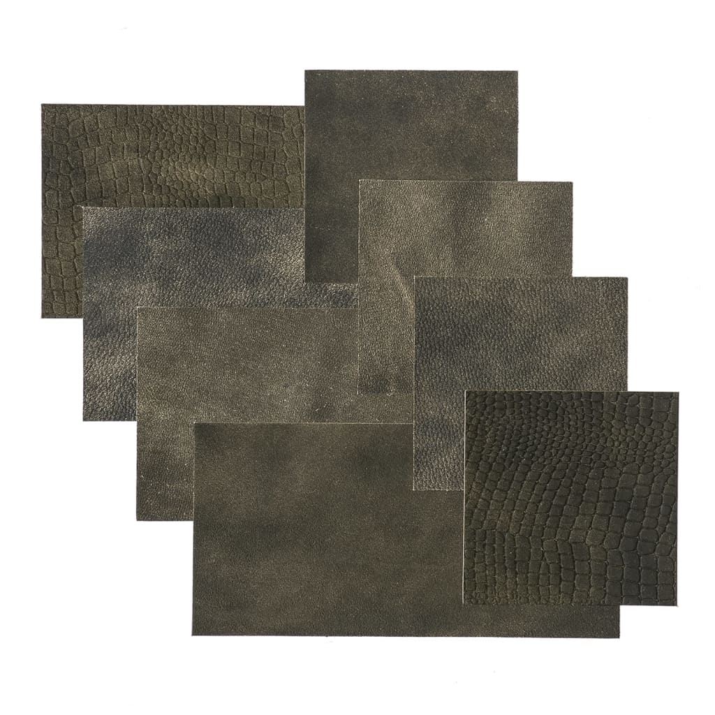 WallArt Leder-Wandpaneele Bonham 32 Stk. Schwarz Zweifarbig