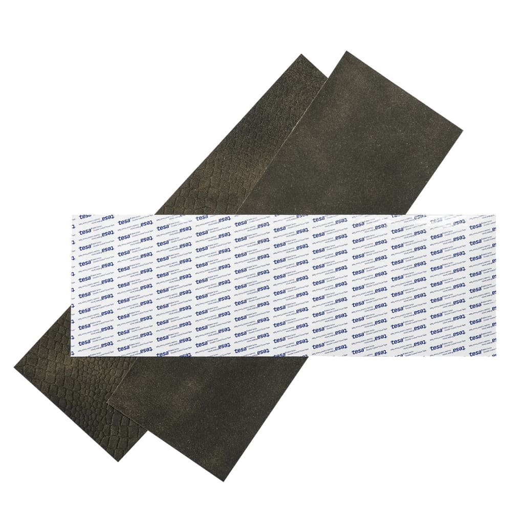 WallArt Leder-Wandpaneele Hennessy 16 Stk. Schwarz Zweifarbig