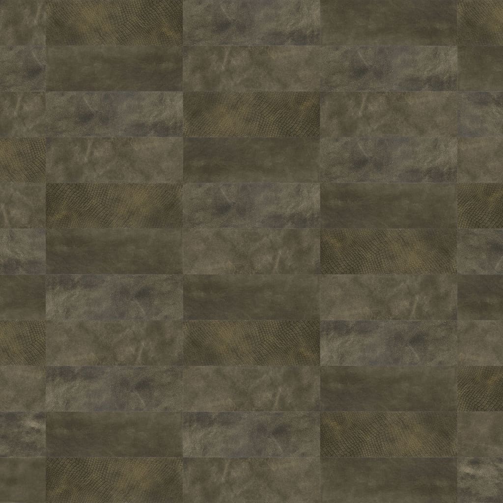 WallArt Leder-Wandpaneele Hennessy 16 Stk. Schwarz Zweifarbig