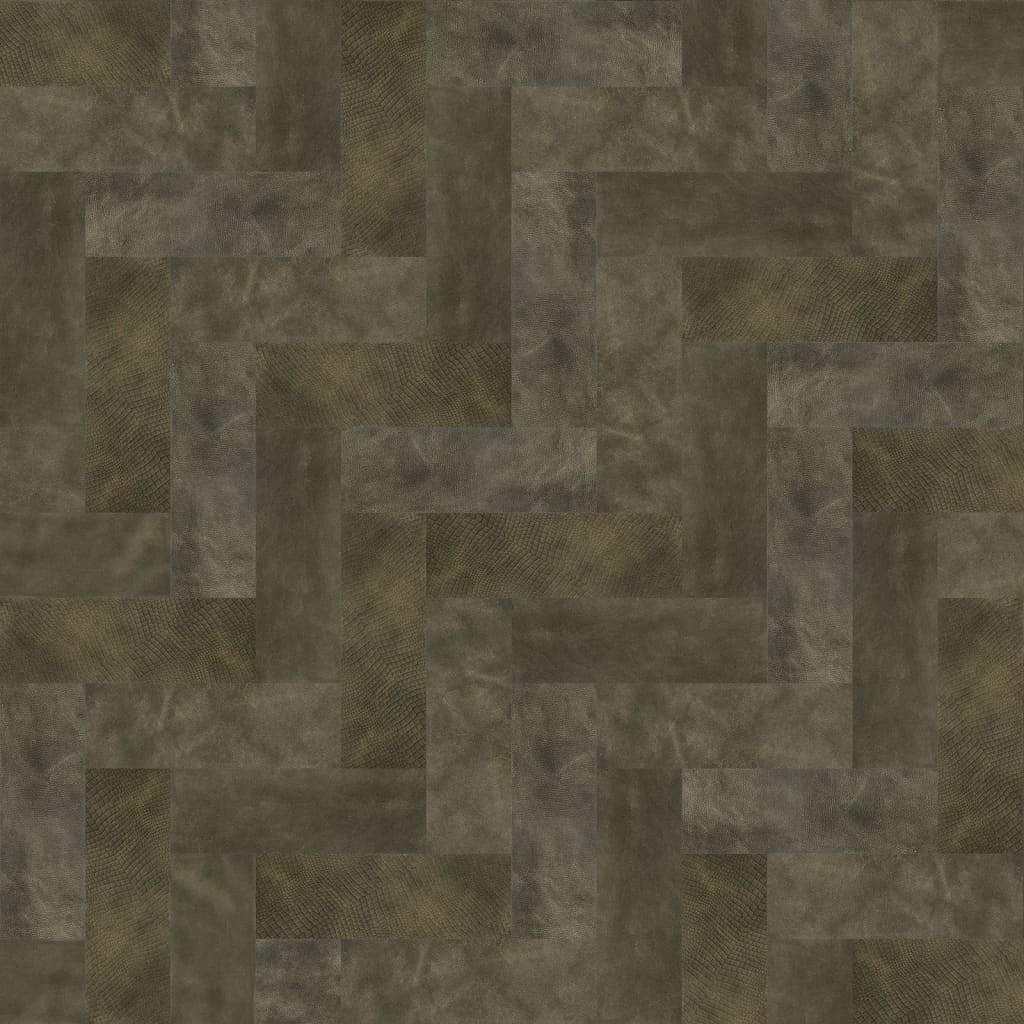 WallArt Leder-Wandpaneele Hennessy 16 Stk. Schwarz Zweifarbig