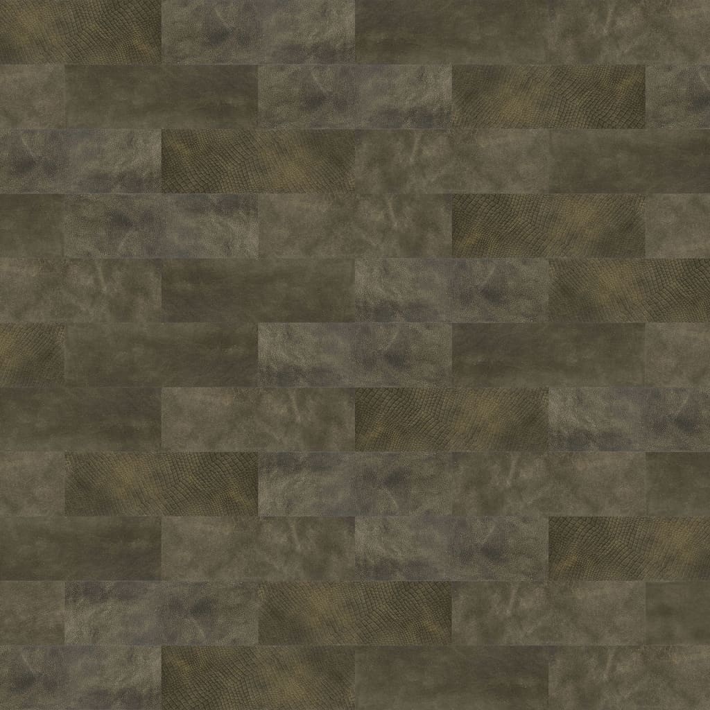 WallArt Leder-Wandpaneele Hennessy 16 Stk. Schwarz Zweifarbig