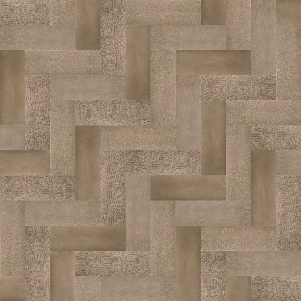 WallArt Leder-Wandpaneele Stubbs 16 Stk. Taupe