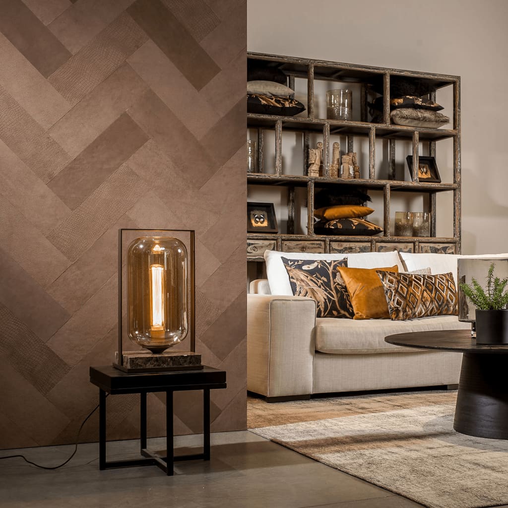 WallArt Leder-Wandpaneele Stubbs 16 Stk. Taupe