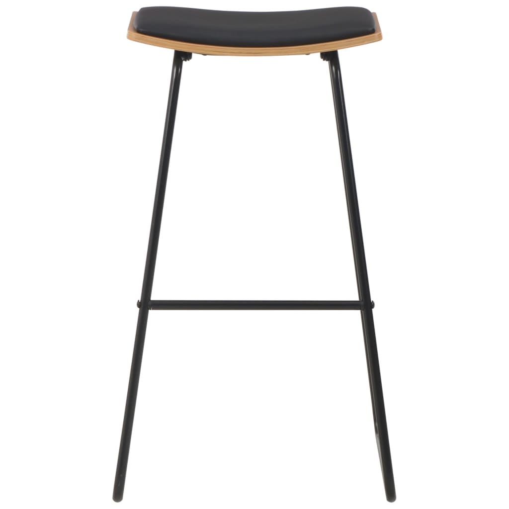 Barshocker 4 Stk. Schwarz Kunstleder