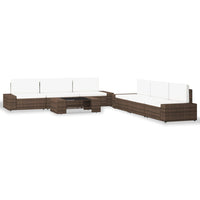 Thumbnail for 7-tlg. Garten-Lounge-Set Poly Rattan Braun