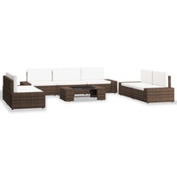 Thumbnail for 8-tlg. Garten-Lounge-Set Poly Rattan Braun