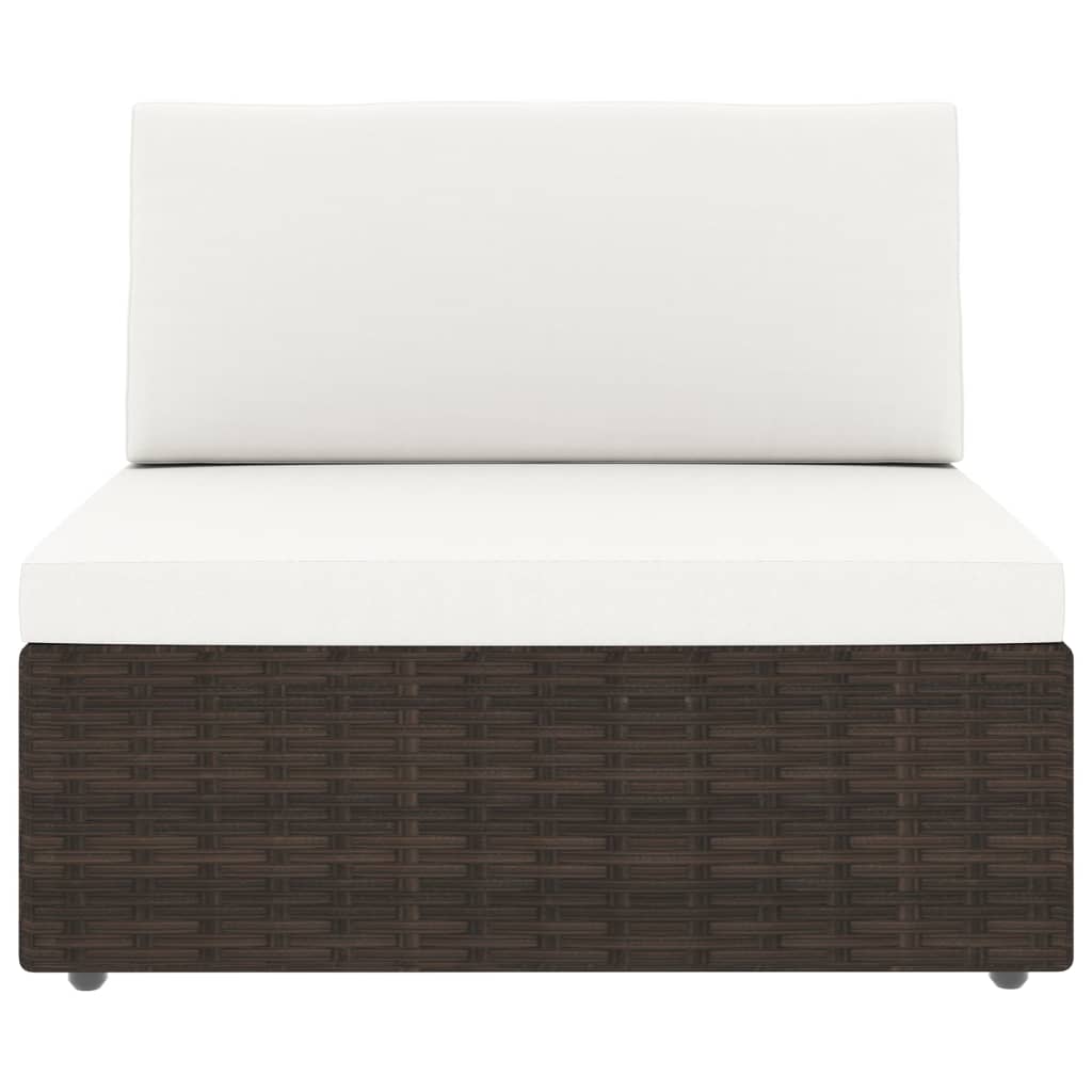 8-tlg. Garten-Lounge-Set Poly Rattan Braun