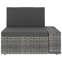 Thumbnail for 5-tlg. Garten-Lounge-Set Poly Rattan Grau