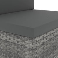 Thumbnail for 5-tlg. Garten-Lounge-Set Poly Rattan Grau