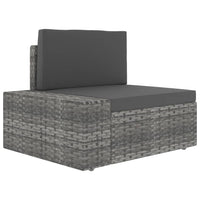 Thumbnail for 4-tlg. Garten-Lounge-Set Poly Rattan Grau