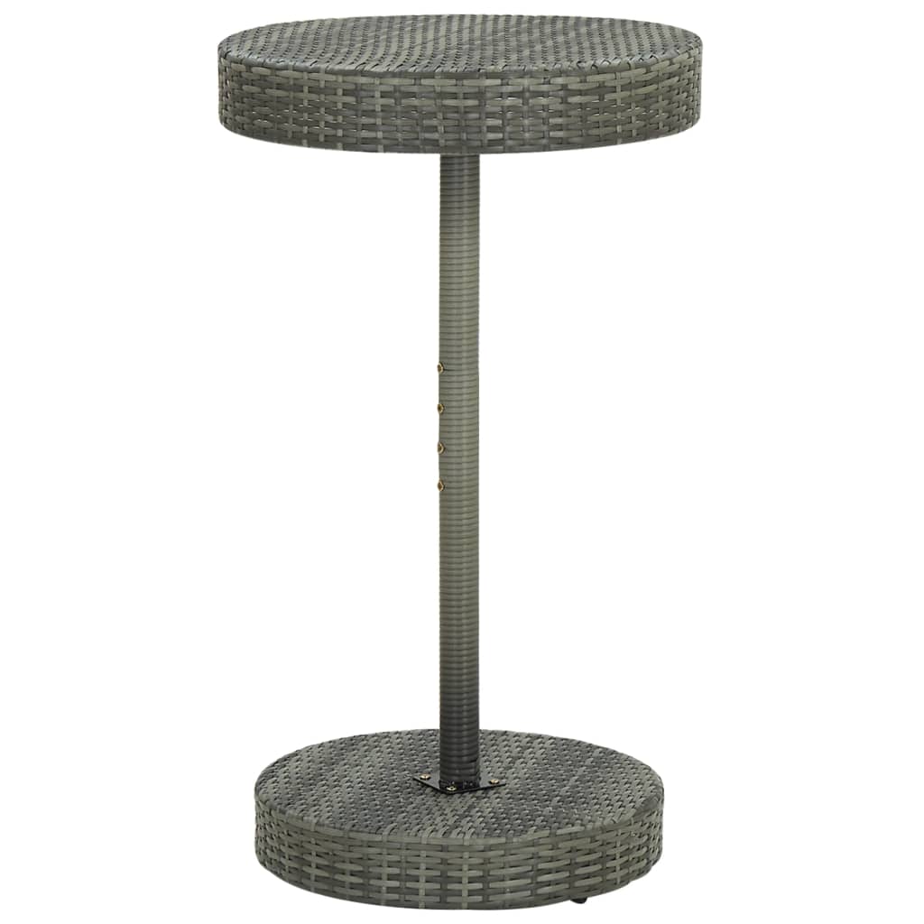 Gartentisch Grau 60,5x106 cm Poly Rattan