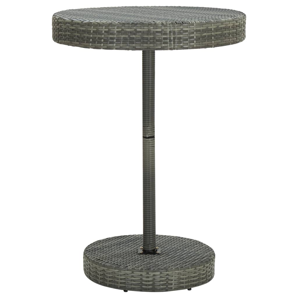 Gartentisch Grau 75,5x106 cm Poly Rattan