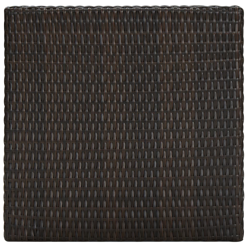 Garten-Bartisch Braun 60,5x60,5x110,5 cm Poly Rattan