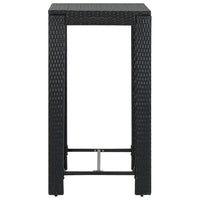 Thumbnail for Garten-Bartisch Schwarz 60,5x60,5x110,5 cm Poly Rattan