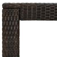 Thumbnail for Garten-Bartisch Braun 100x60,5x110,5 cm Poly Rattan