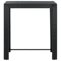 Thumbnail for Garten-Bartisch Schwarz 100x60,5x110,5 cm Poly Rattan