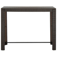 Thumbnail for Garten-Bartisch Braun 140,5x60,5x110,5 cm Poly Rattan