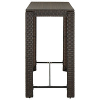 Thumbnail for Garten-Bartisch Braun 140,5x60,5x110,5 cm Poly Rattan
