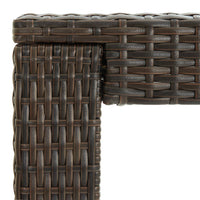 Thumbnail for Garten-Bartisch Braun 140,5x60,5x110,5 cm Poly Rattan